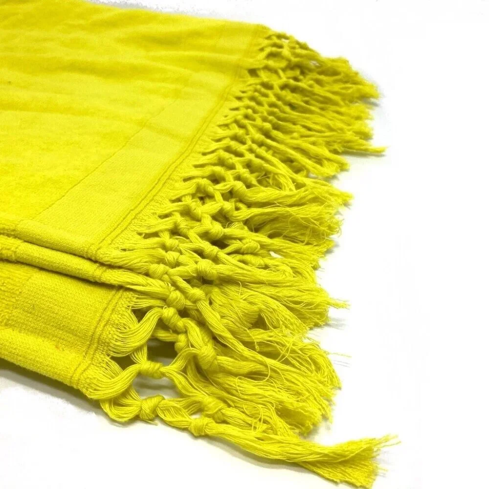 LOEWE fringe Paula's Ibiza Large towel towel cotton yellow